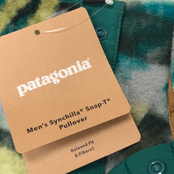 Patagonia Synchilla Mens Legend Green Trout Tail Fish Fleece Jacket NEW - Picture 3 of 5